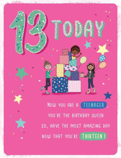 Picture of 13 TODAY BIRTHDAY CARD